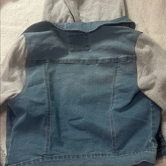 Wax Jean Blue and Gray Denim Jacket - Picture 5 of 6